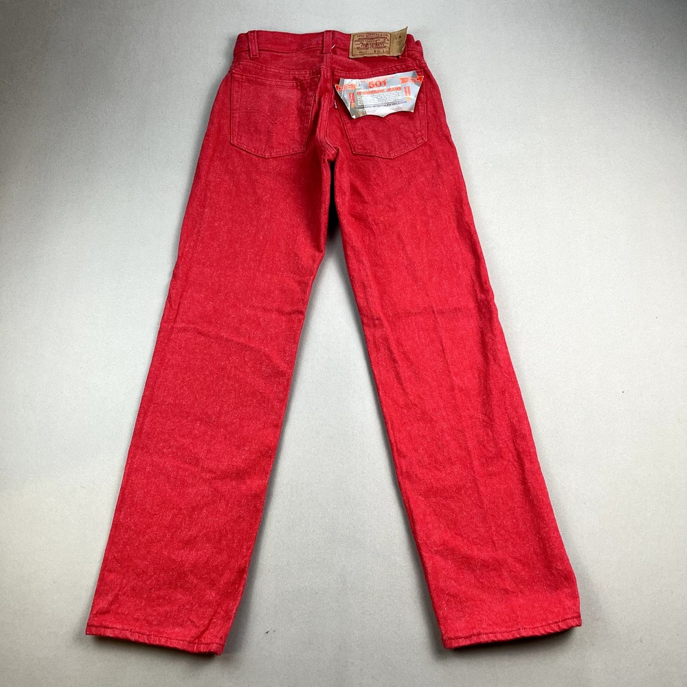 Vintage Levis 701 Student Jeans Womens 25x28 Red Denim 501 Original Fit 1984 80s